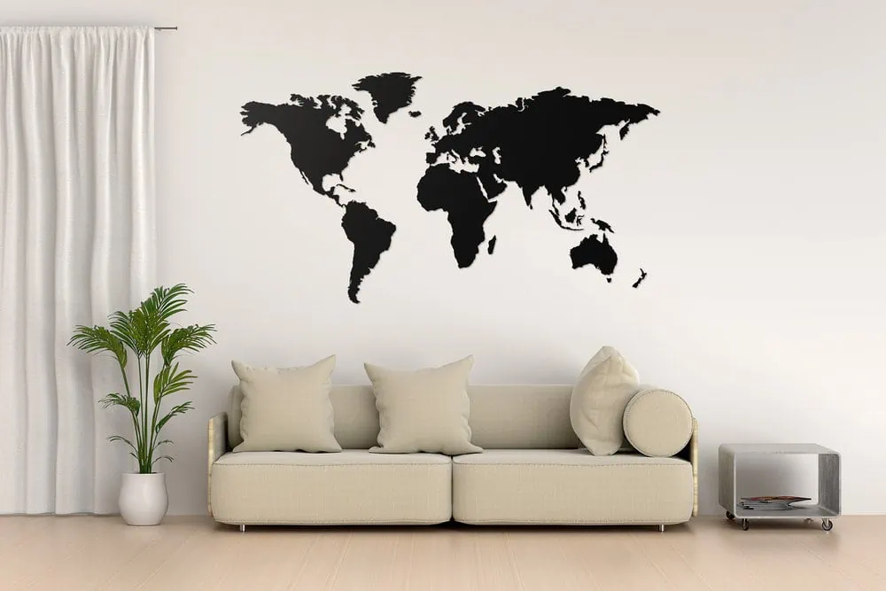 Mapa sveta v obývacej izbe vzbudí záujem u každého